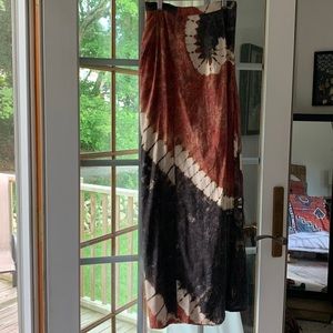 Tie dye maxi skirt